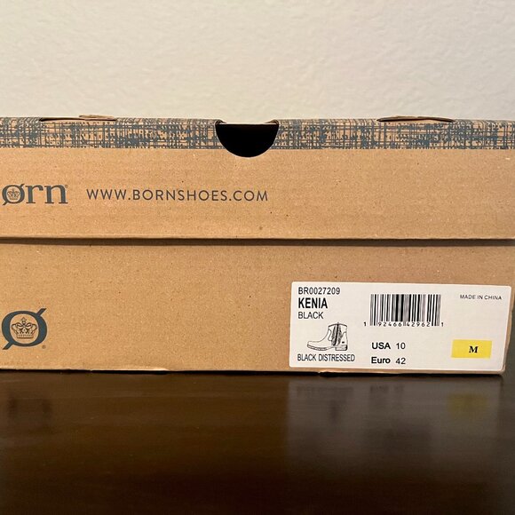 Born Women's Size 10 M Kenia Fringed Booties Boots Black Suede Leather - Picture 5 of 9